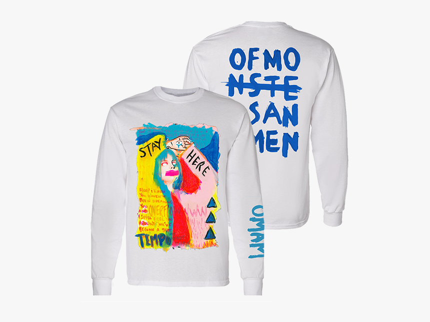 Stay Here White Longsleeve - Hoodie, HD Png Download