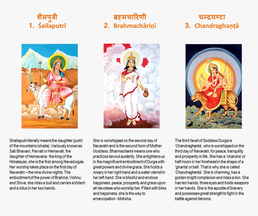 Picture - 9 Devis Of Navratri, HD Png Download