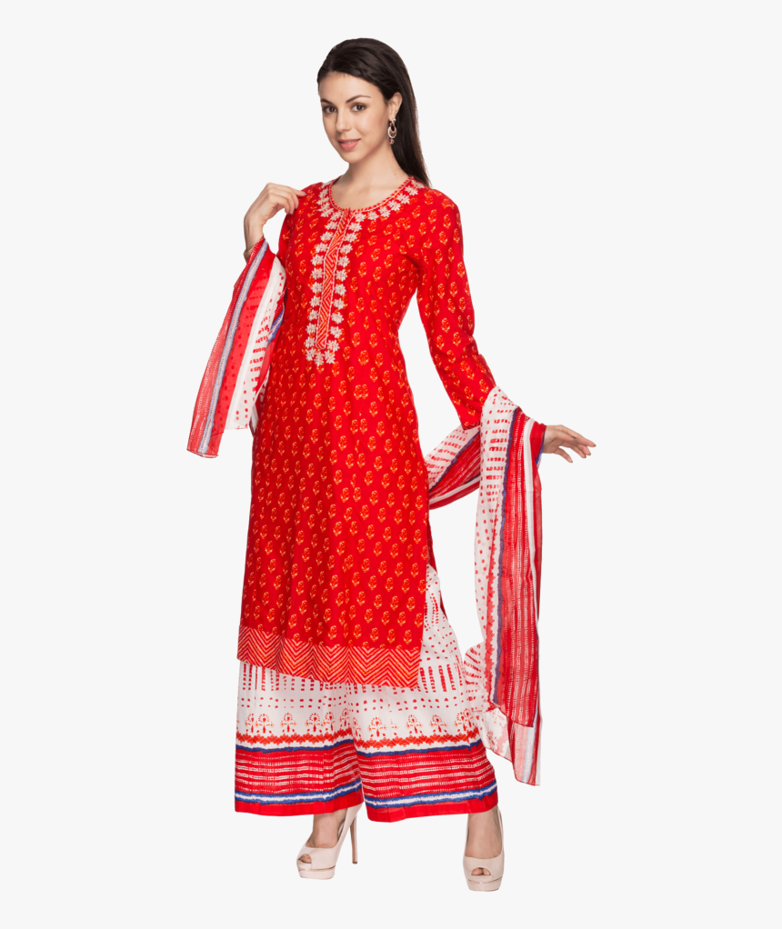Womens Printed Kurta Palazzo Set - Photo Shoot, HD Png Download