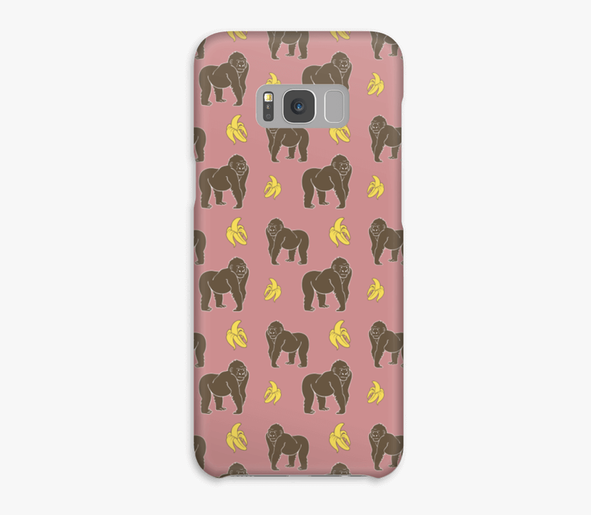 A Case With Monkeys And Bananas In Pink - Indian Elephant, HD Png Download