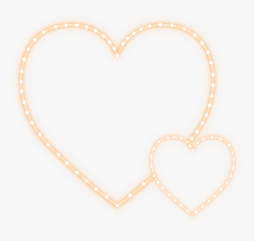 #neon #love #frame - Heart, HD Png Download