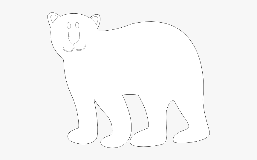 Bear Animal Black White Line Teddy Bear Animal 555px Free Polar Bear Svg Hd Png Download Transparent Png Image Pngitem