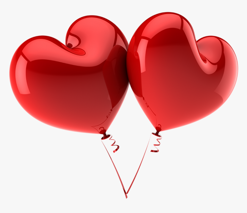 Dashing Heart Balloons Png - Heart Shaped Balloons Png, Transparent Png