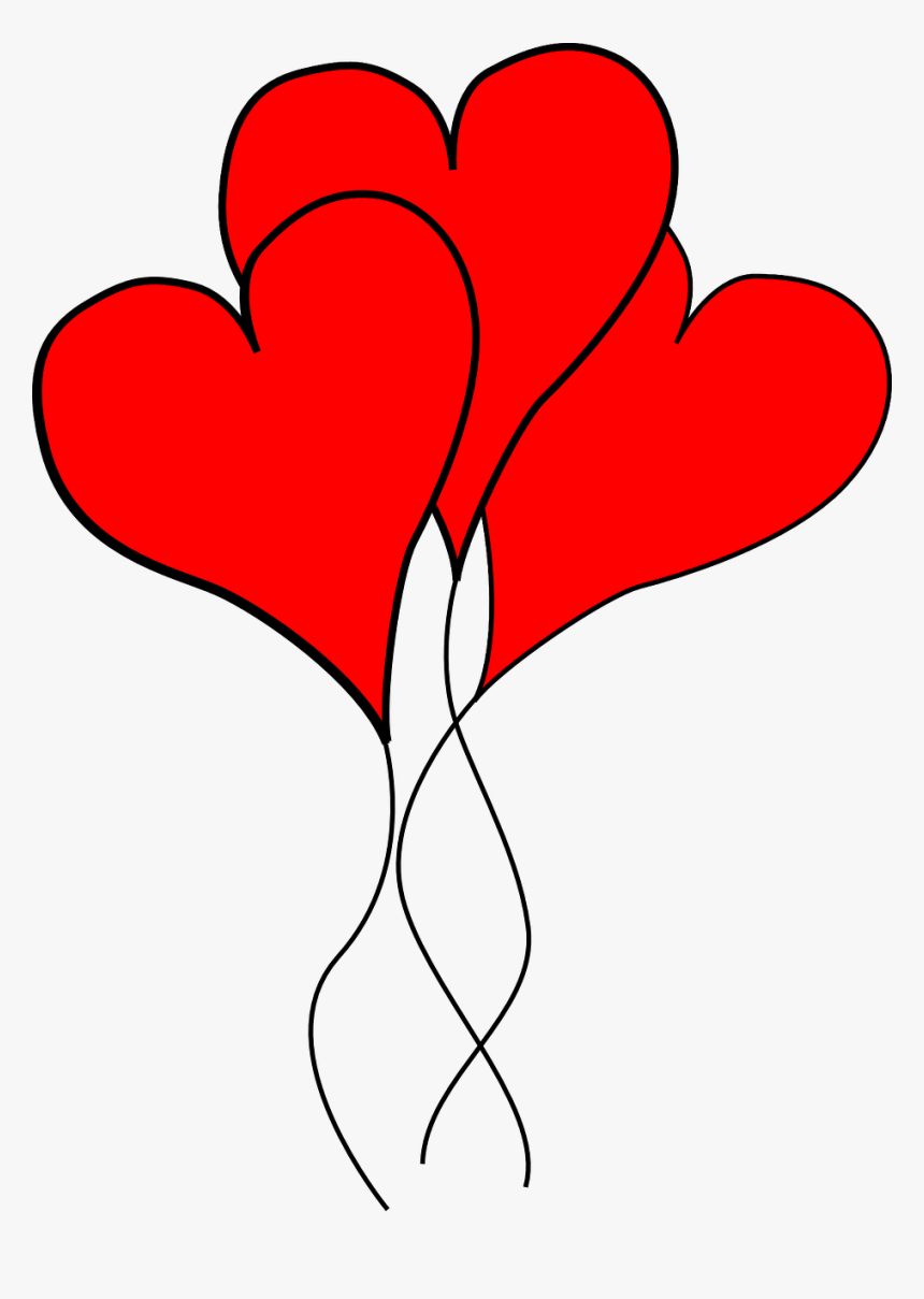 Heart Shaped Balloons Clipart, HD Png Download