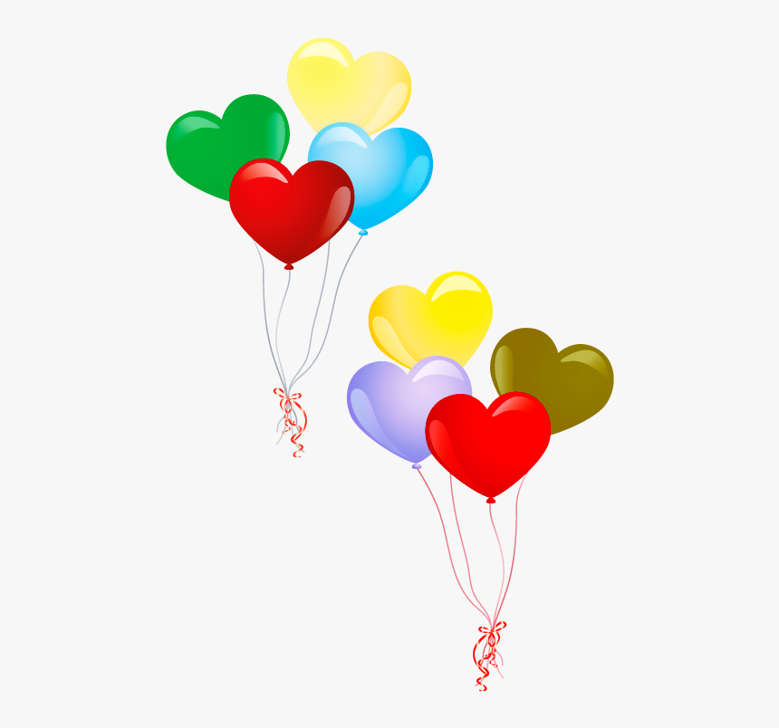 Transparent Ballons Clipart - Heart Balloons Icon Png, Png Download