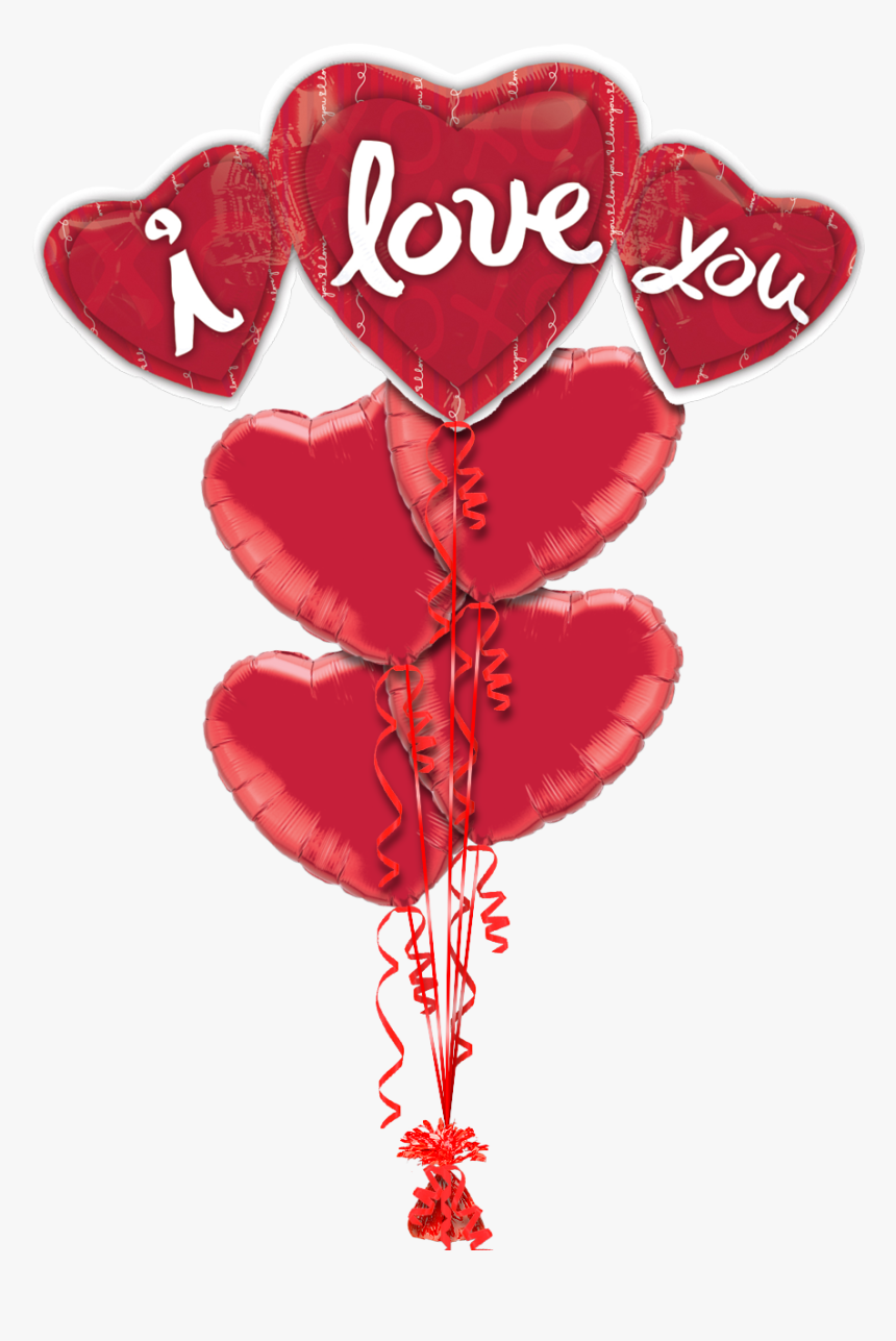 I Love You Tripple Love Balloon - Balloon Love You Png, Transparent Png
