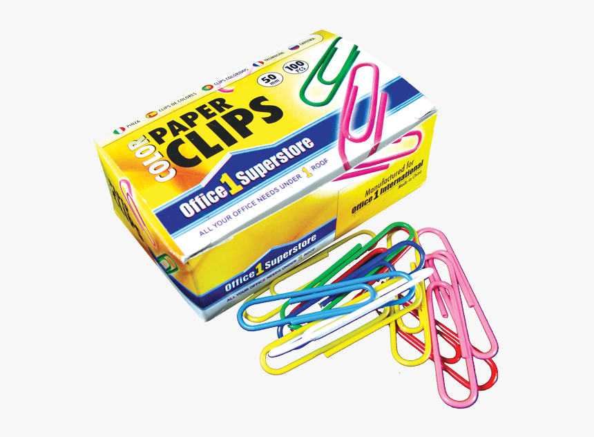 Transparent Office Supplies Clipart - Box Of Paper Clip, HD Png Download