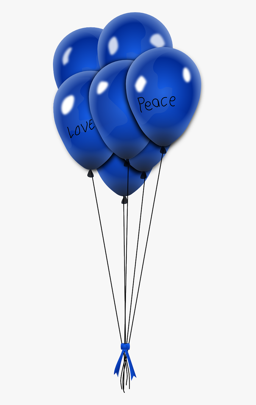 Blue And White Balloon Png, Transparent Png