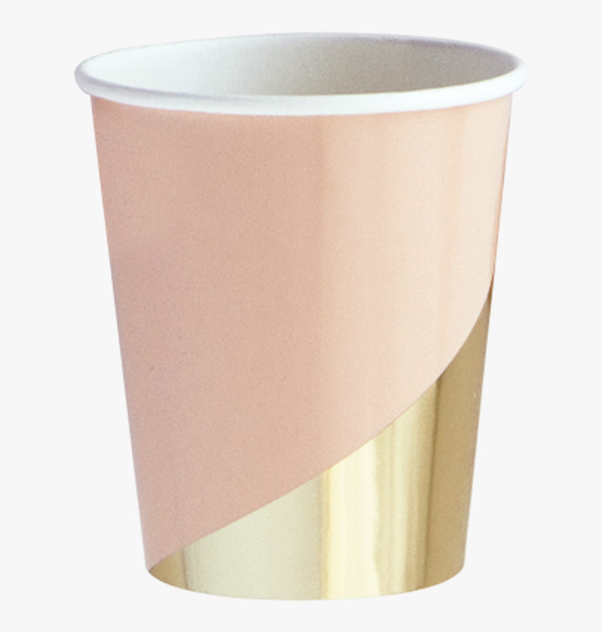 Pink Paper Party Cups - Vaisselle Jetable Rose Et Or, HD Png Download
