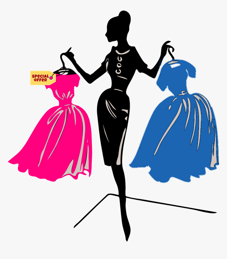 Fashion Clothing Woman Dress Model - Transparent Fashion Clip Art, HD Png Download