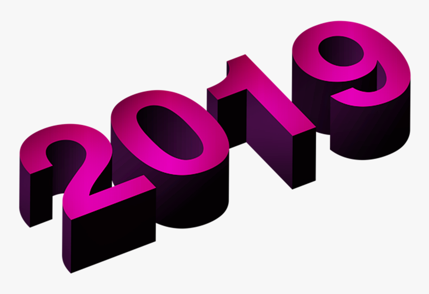 3d Numeric 2019 Purple Png - Graphic Design, Transparent Png