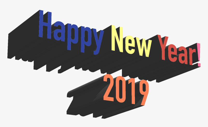 Happynew Year 2019 Dribbble Image 2019 Digital Art - Graphic Design, HD Png Download