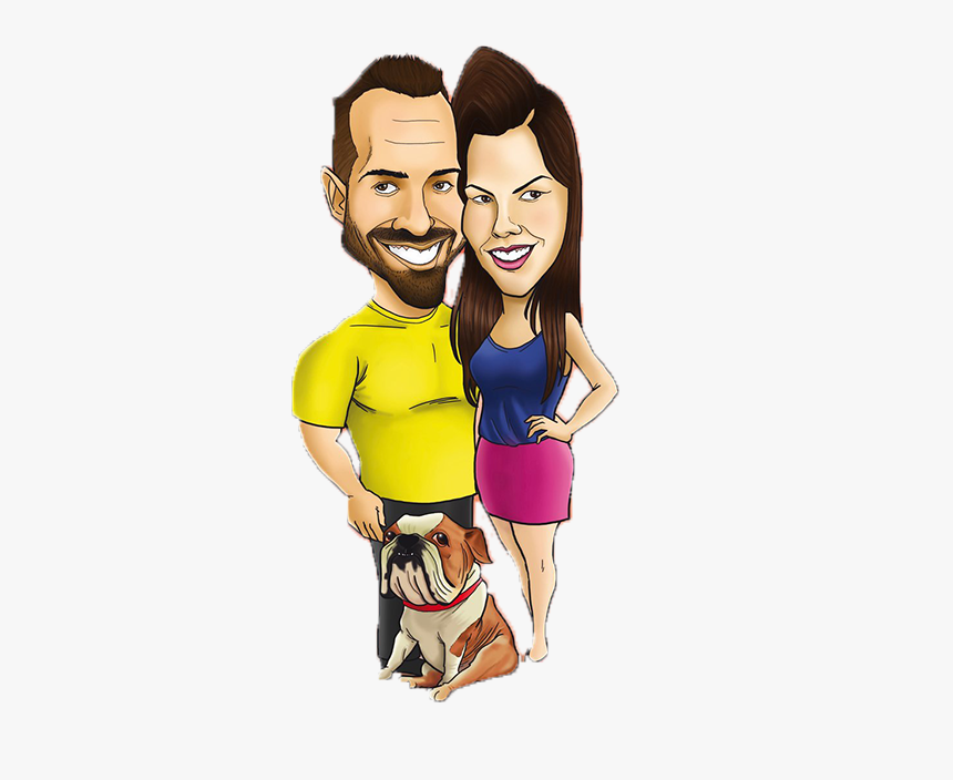 Three Full Bodies Digital Caricature1 - Cartoon, HD Png Download