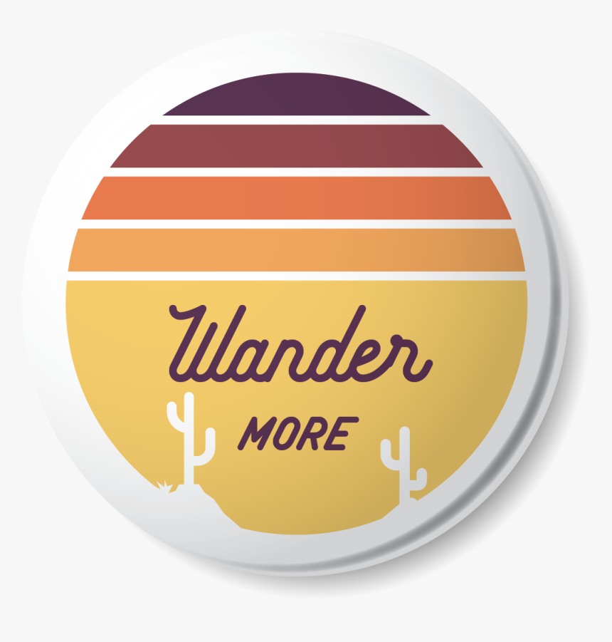 Wander More Button - Circle, HD Png Download