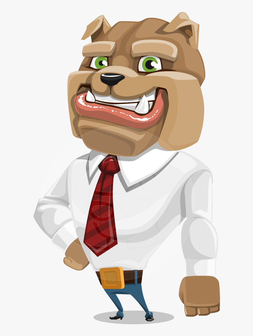 Business Confident Dog Cartoon - Caricature Character Design Vector, HD Png Download