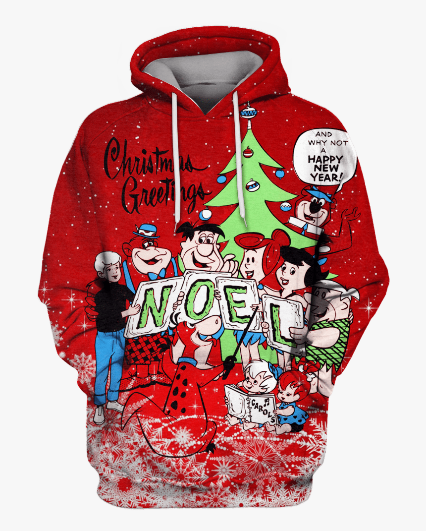 3d Christmas Greetings Hanna Barbera Tshirt - Hoodie, HD Png Download