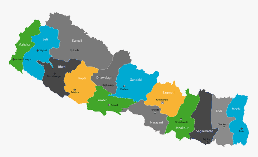 Nepal Capital City Map, HD Png Download