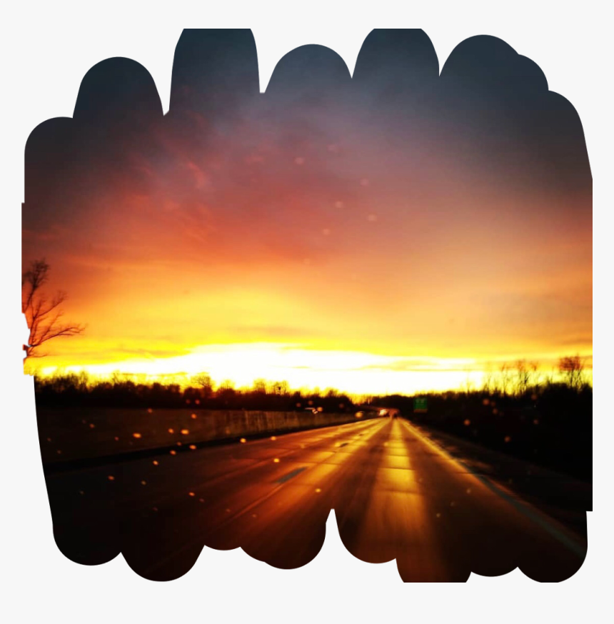 #sunny #sunrise #sun #sunset #road #background #remixit, HD Png Download