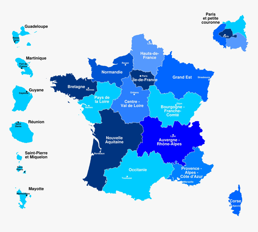 France Clipart Background - French Regions, HD Png Download