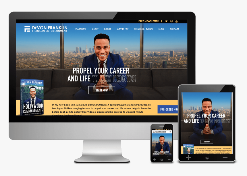 Web Design Project For Devon Franklin - Gadget, HD Png Download