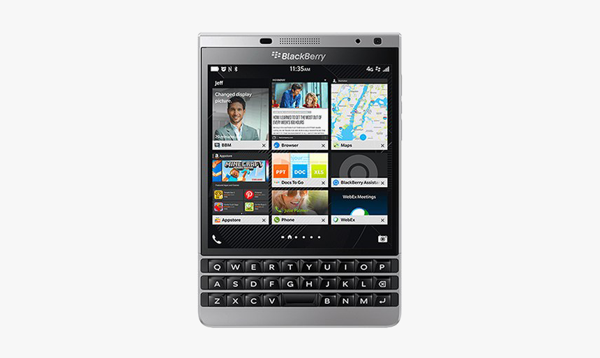 Blackberry Mobile Png Free Download - Black Berry Passport Silver, Transparent Png