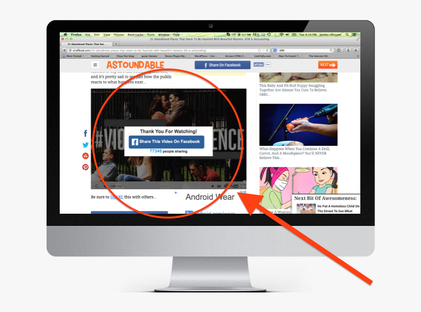 Youtube Video Overlay Facebook Share Plugin Wordpress - Wordpress Overlay, HD Png Download