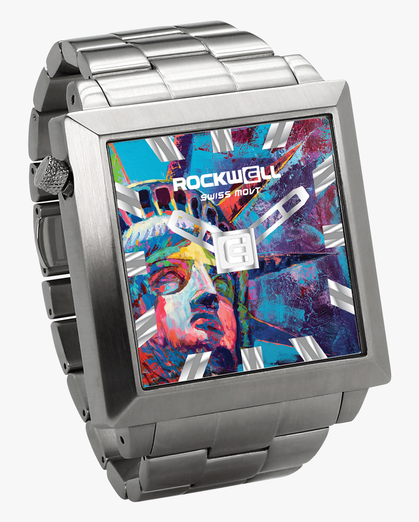 Joe Everson Signature Lady Liberty 50mm2 Silver - Rockwell Square 52mm Watch, HD Png Download