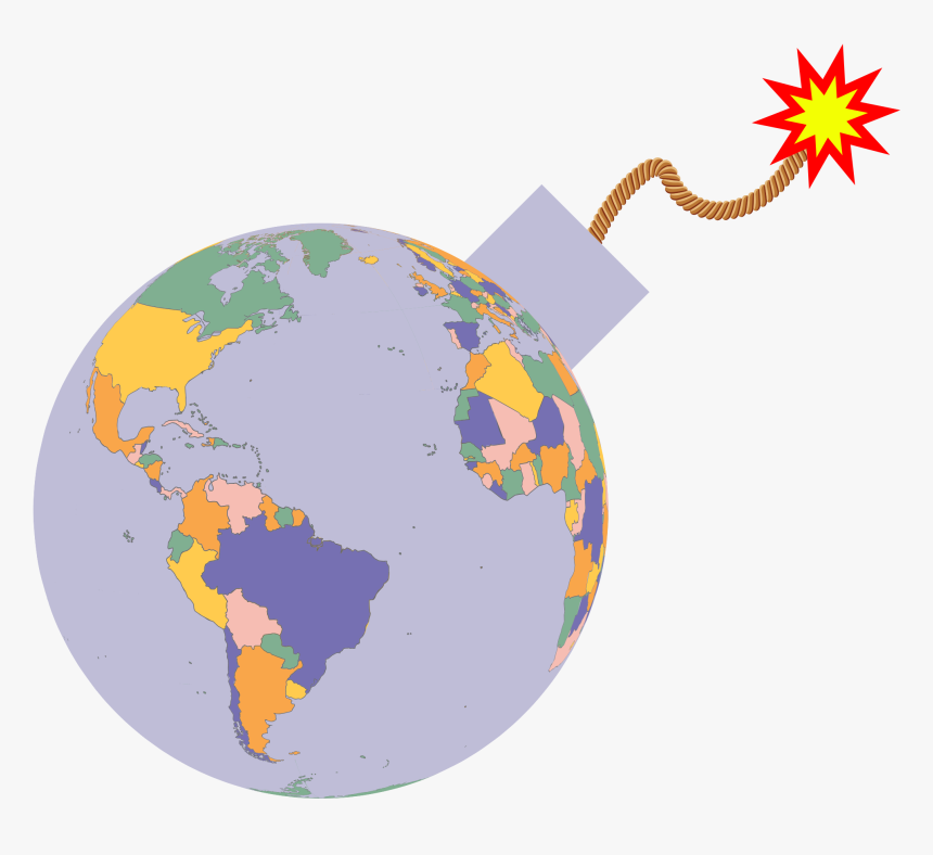 World Earth Map Clipart Black And White, HD Png Download