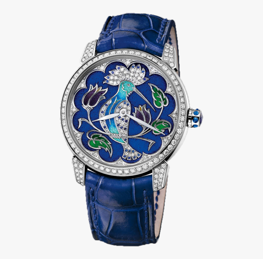 Classico Lady Huppe Motif Dial Alligator Leather Automatic - Watch, HD Png Download