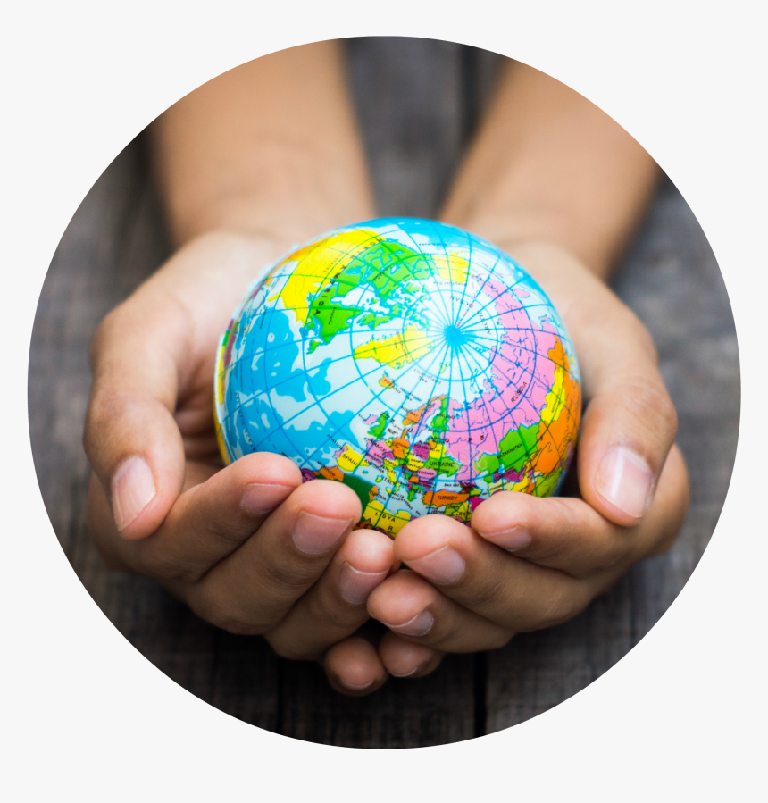 Make Friends Across The Globe - Person Holding Globe, HD Png Download