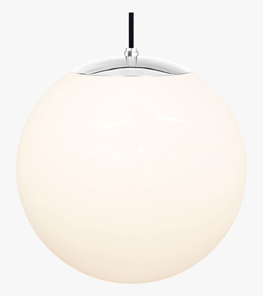 Opal Globe Pendant Chrome 400mm - Lampshade, HD Png Download