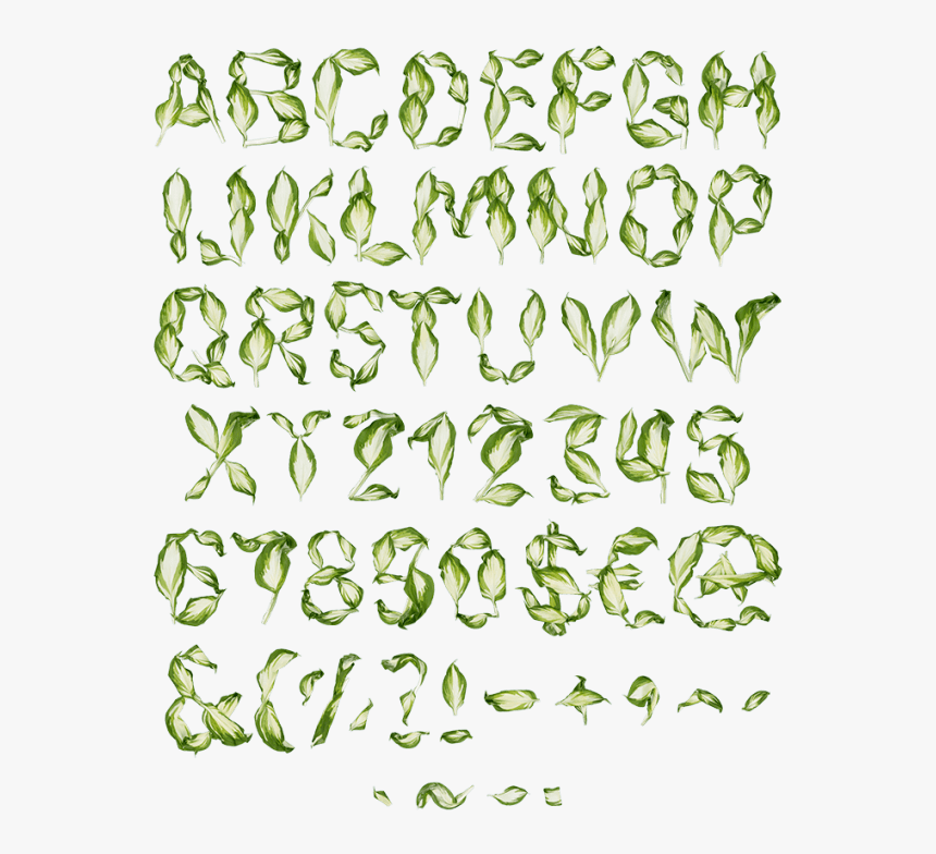 Pipal Leaves Font , Png Download - Leaves Font, Transparent Png