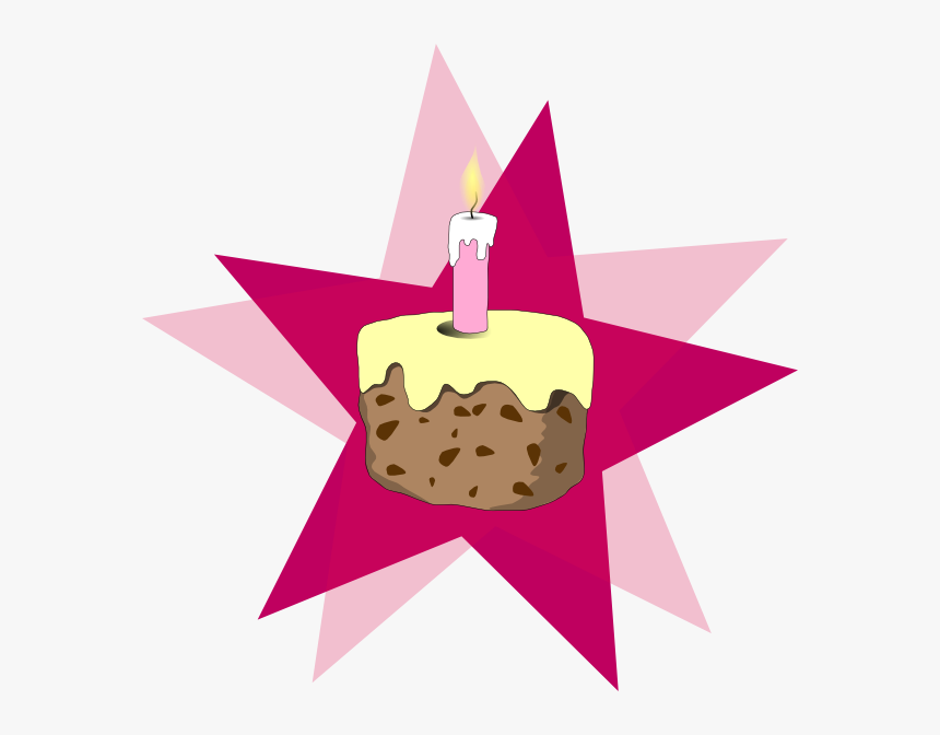 Cake With Candle Clipart , Png Download - Cartoon Cookie Cake, Transparent Png