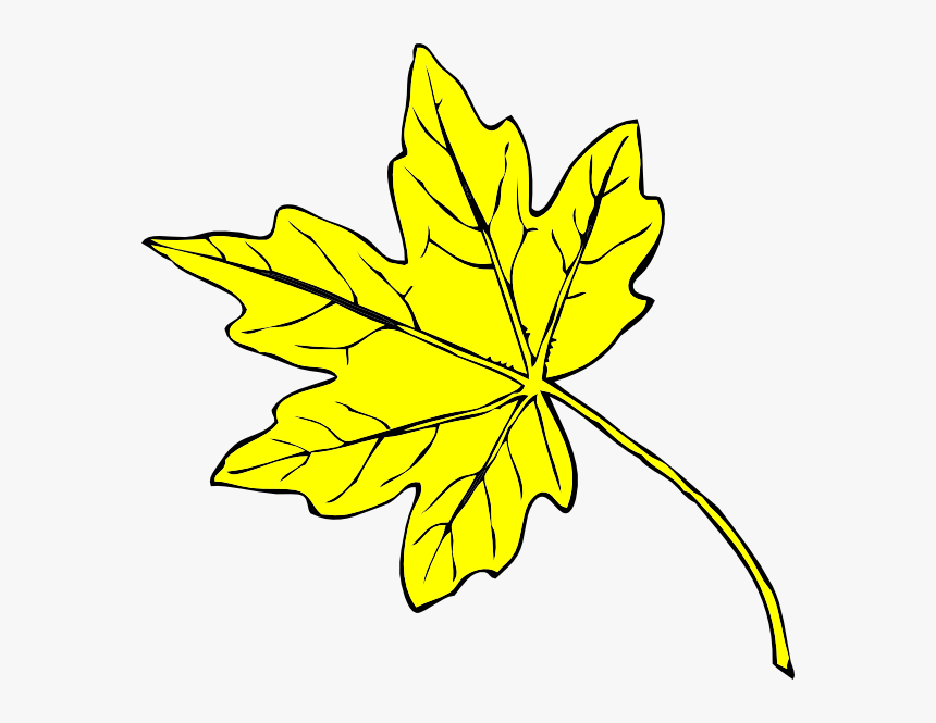 Yellow Leaf Clip Art At Clker - Fall Leaves Clip Art, HD Png Download