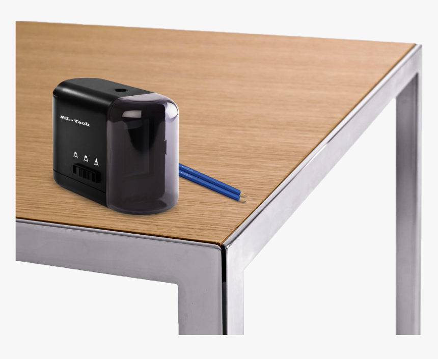 Transparent Pencil Sharpener Clipart Black And White - Pencil Sharpener On Table, HD Png Download