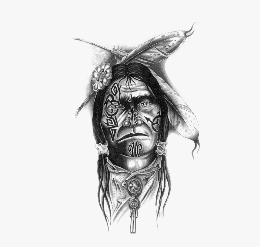 Transparent Indian Feather Png - Men Native American Tattoos, Png Download