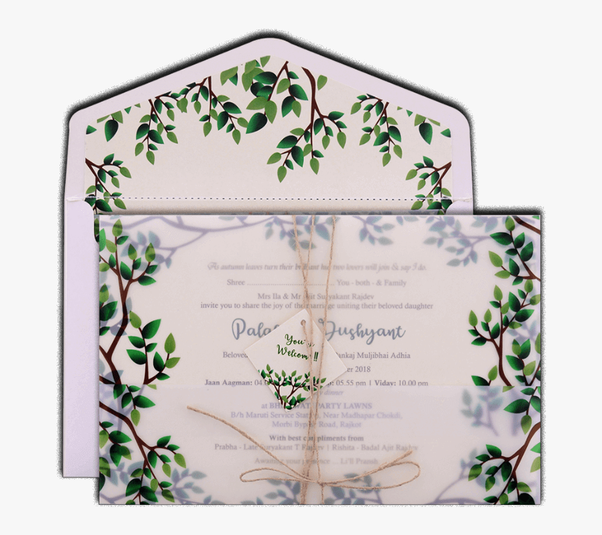Wedding Cards With Transparent Paper, HD Png Download