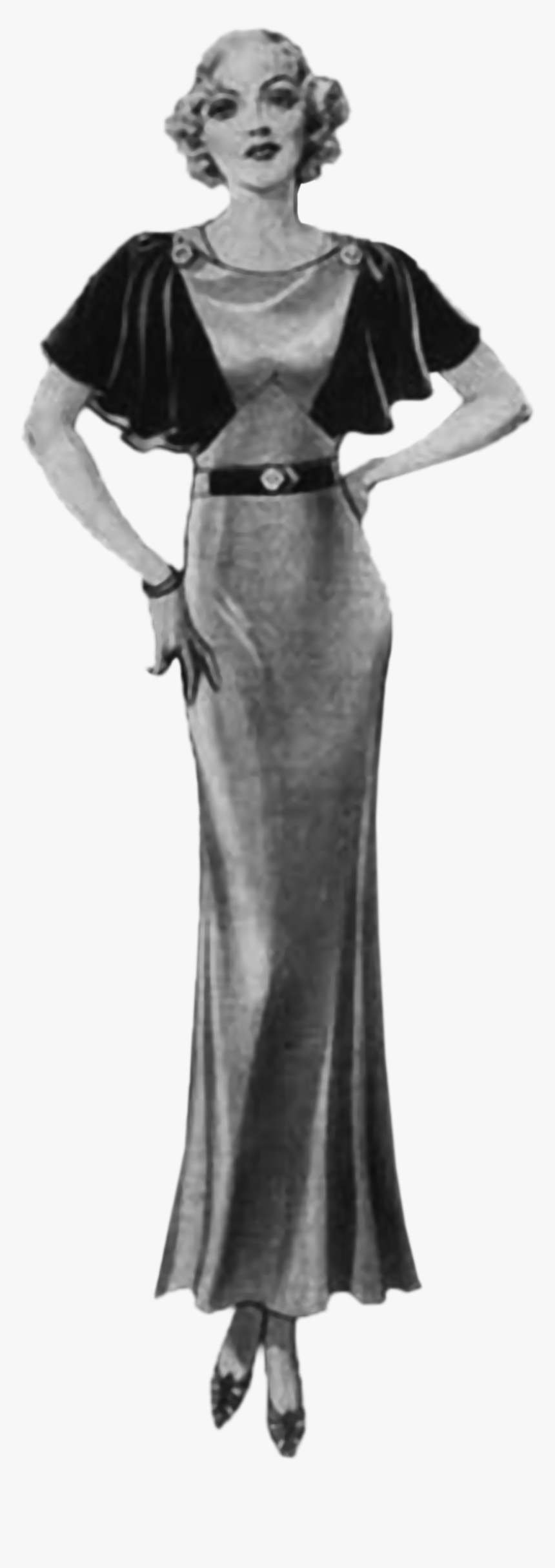 Clip Art 30s Fashion - 1930's Fashion Transparent, HD Png Download