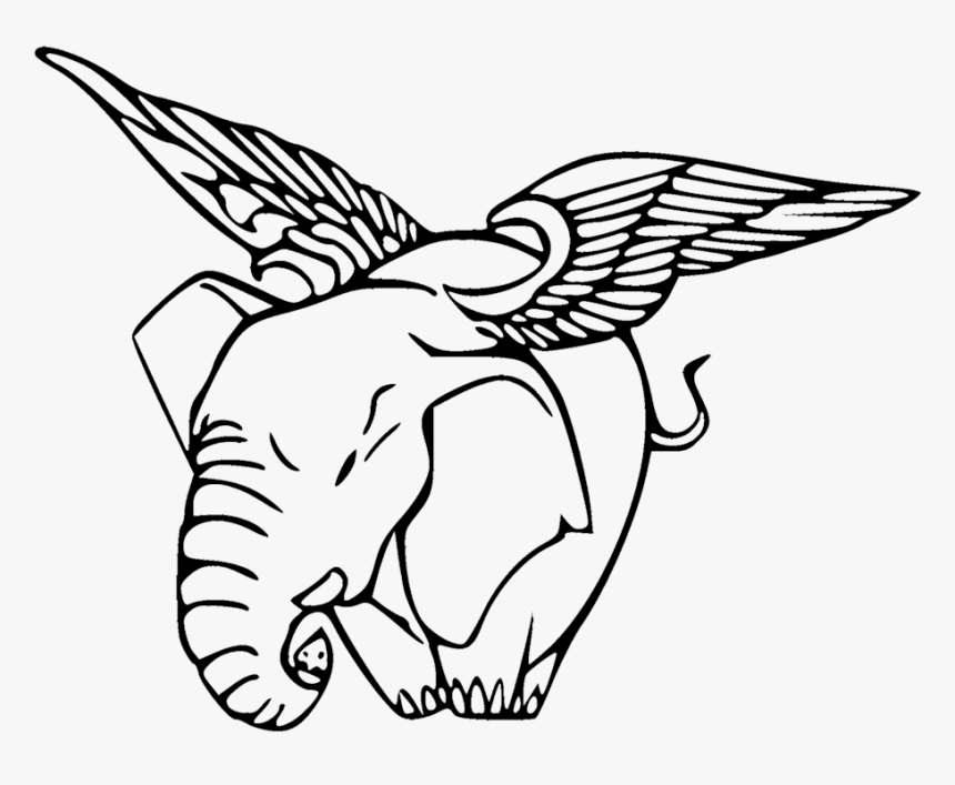 Indian Elephant Iron Elephant Tattoo African Elephant - Sketch, HD Png Download
