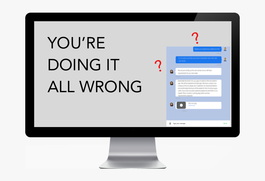 Live Chat You Re Doing It Wrong - Computer Monitor, HD Png Download