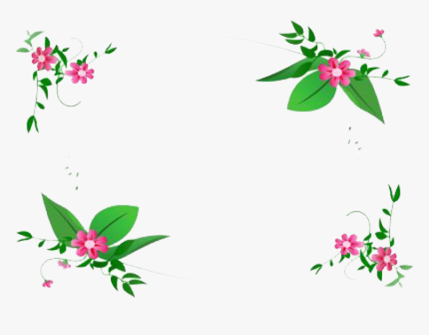 Flowers Borders Png Transparent Images - Clipart Flower Border Design, Png Download