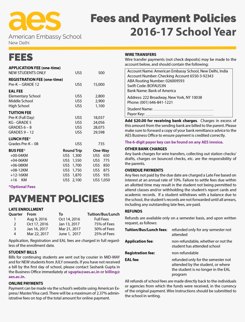 American School Chennai Fees Structure, HD Png Download