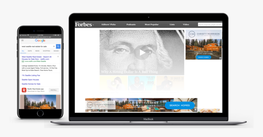 Adwords Banners And Google Display And Search Ads On Real Estate