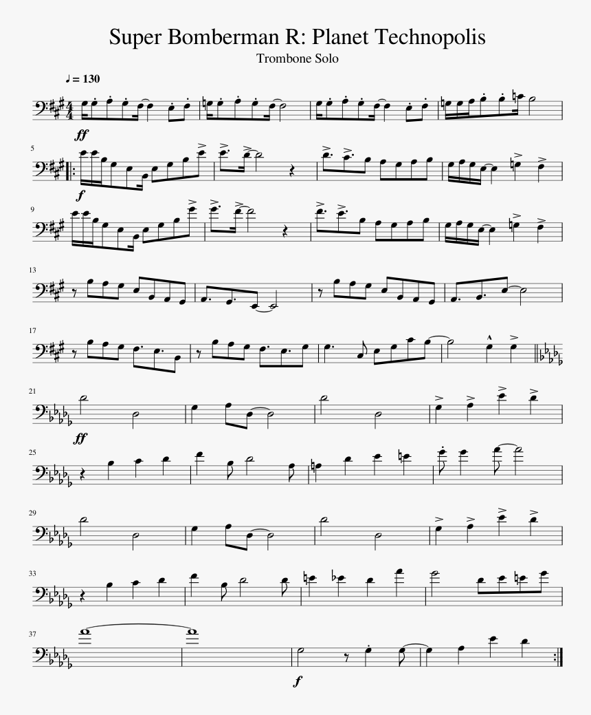 Stand By Me Partitura Trombone, HD Png Download