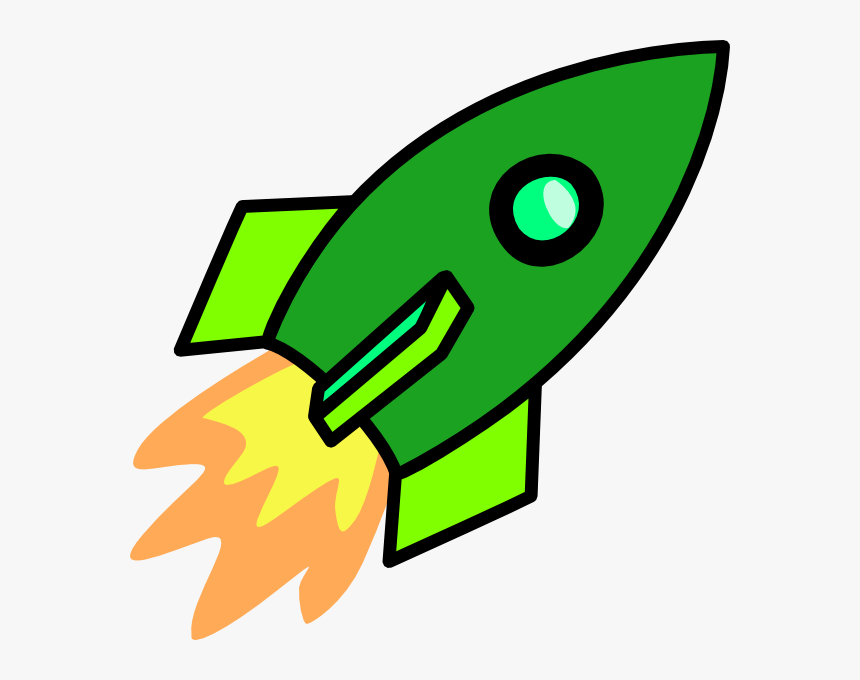 Green Rocket Clip Art - Rocket Clip Art, HD Png Download