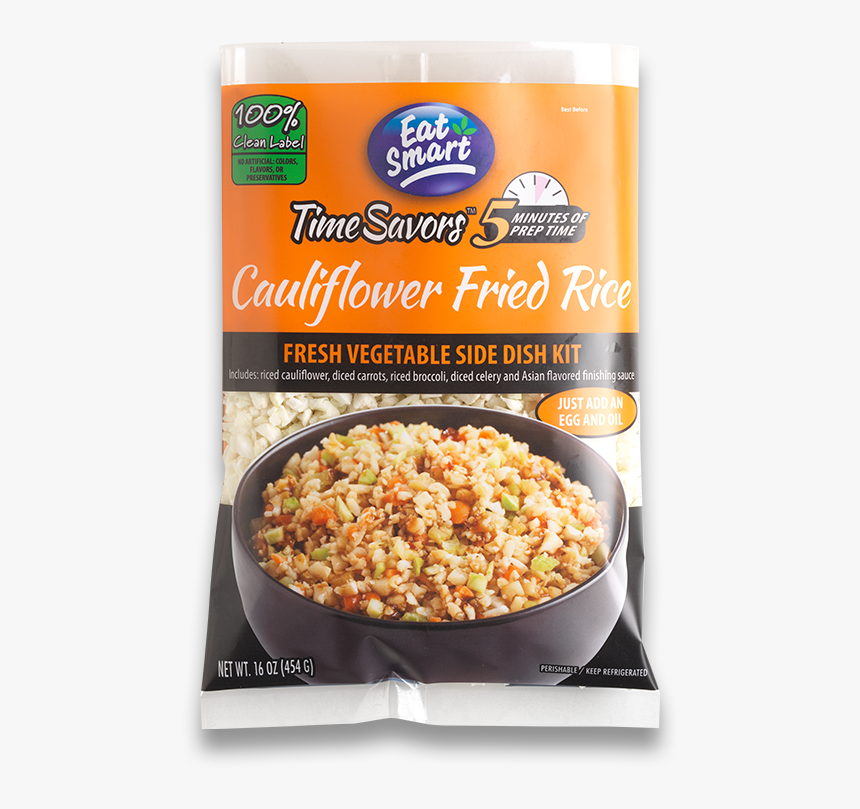 Cauliflower Fried Rice Timesavors - Eat Smart Cauliflower Rice, HD Png Download