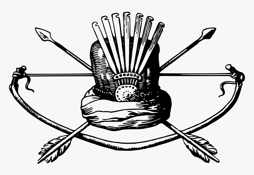 Human Behavior,plant,flower - Line Art Bow And Arrow, HD Png Download