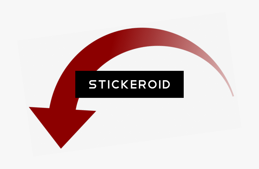 Curved Red Down Arrow - Graphic Design, HD Png Download