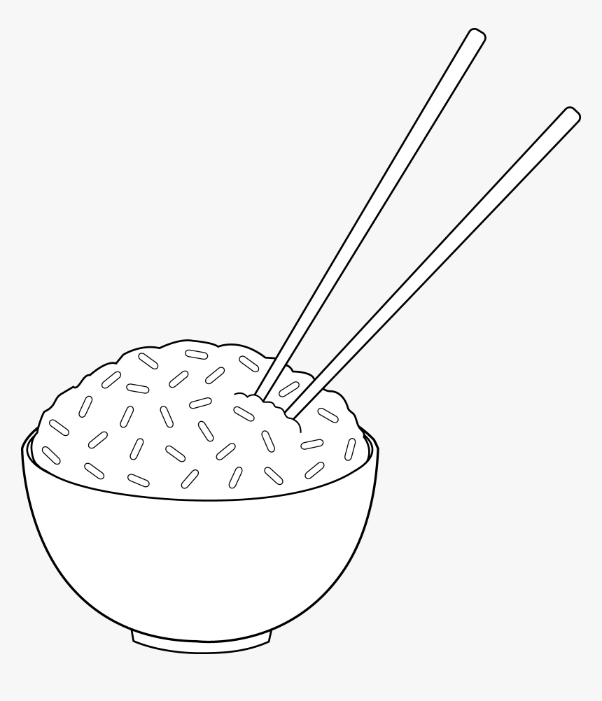 Transparent Cereal Bowl Clipart - Rice Bowl With Chopsticks, HD Png Download