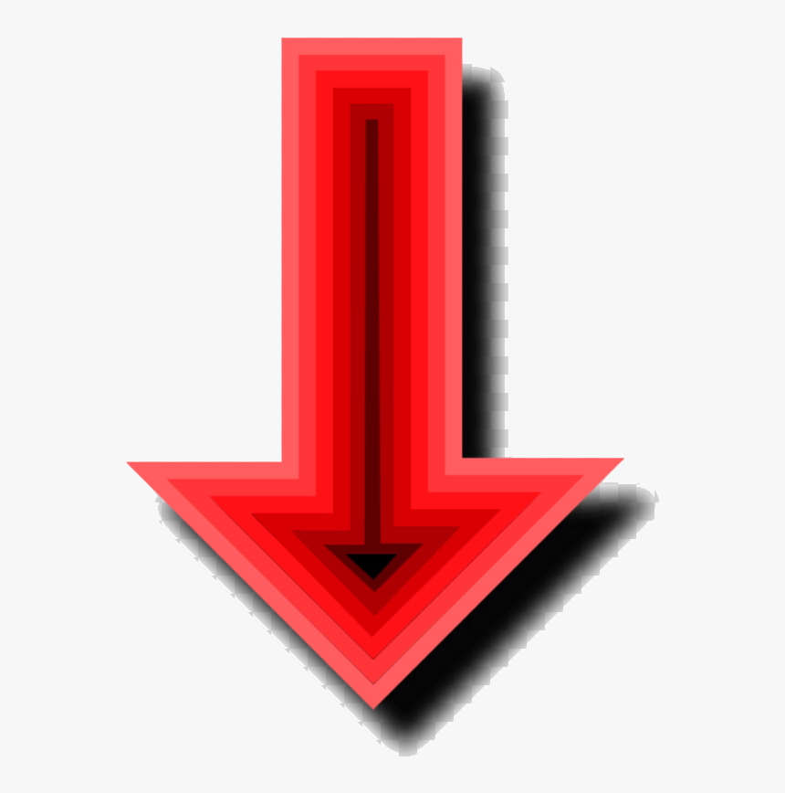 Red Arrow Clip Art Clipart Transparent Stunning Free - Red Arrow Down Png, Png Download